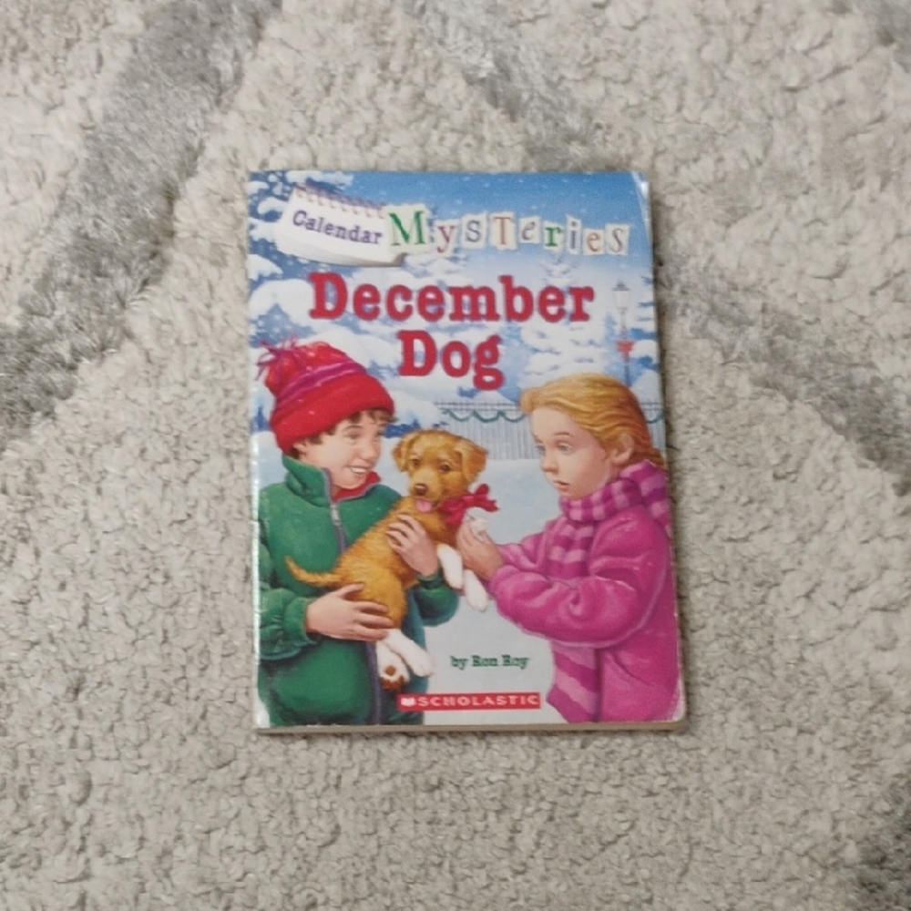 Scholastic December Dog - Vibrant Red and Green Cover